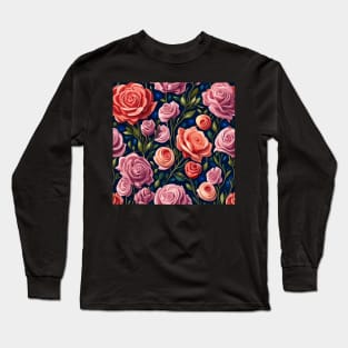 Rose Vintage Art Long Sleeve T-Shirt